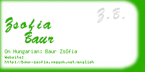 zsofia baur business card